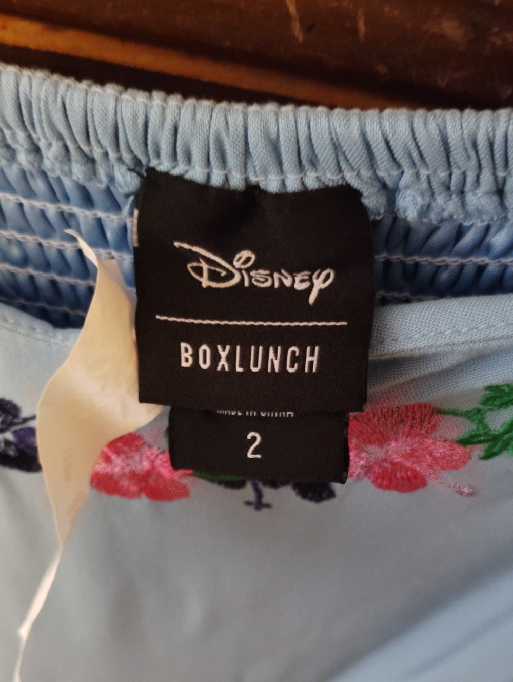 Box Lunch/Disney Light Blue Lilo & Stitch Embroidered Midi Dress - Sz 2 - Picture 8 of 8